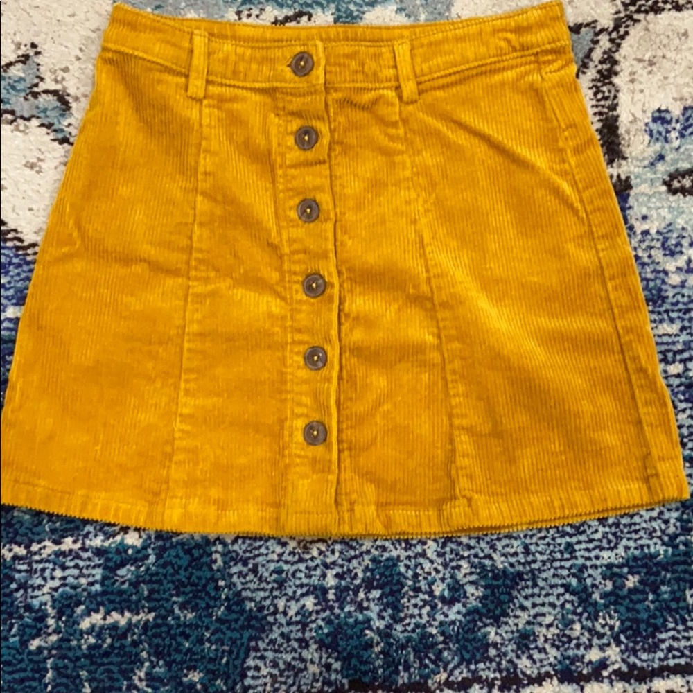Yellow corduroyed skirt from Forever 21!